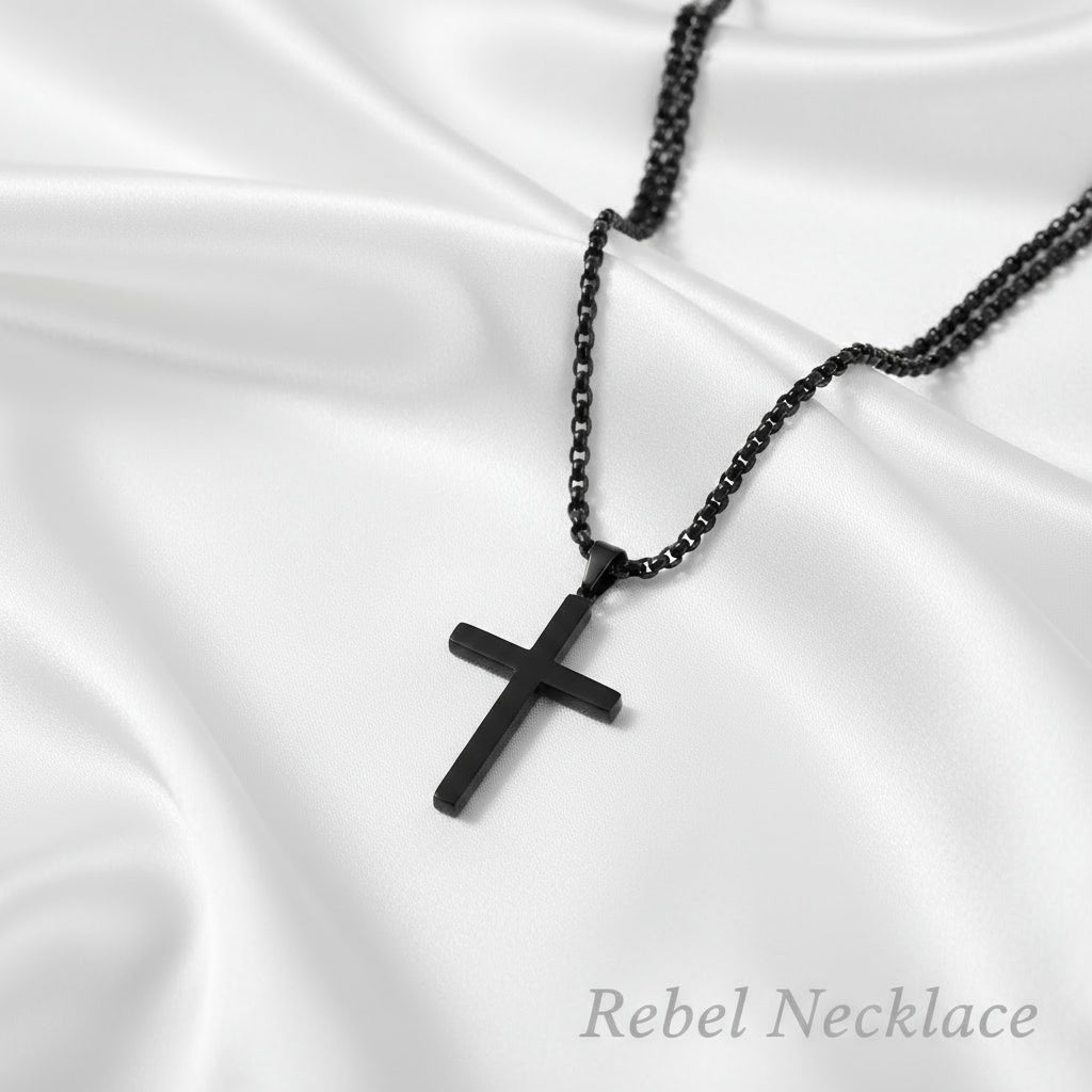 Naszyjnik Krzyż – Stal Nierdzewna, Pozłacany / Posrebrzany