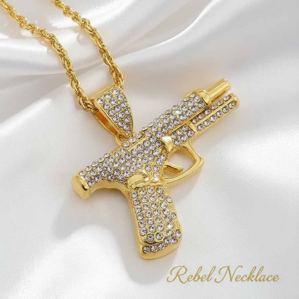 Luksusowy Naszyjnik w Kształcie Pistoletu