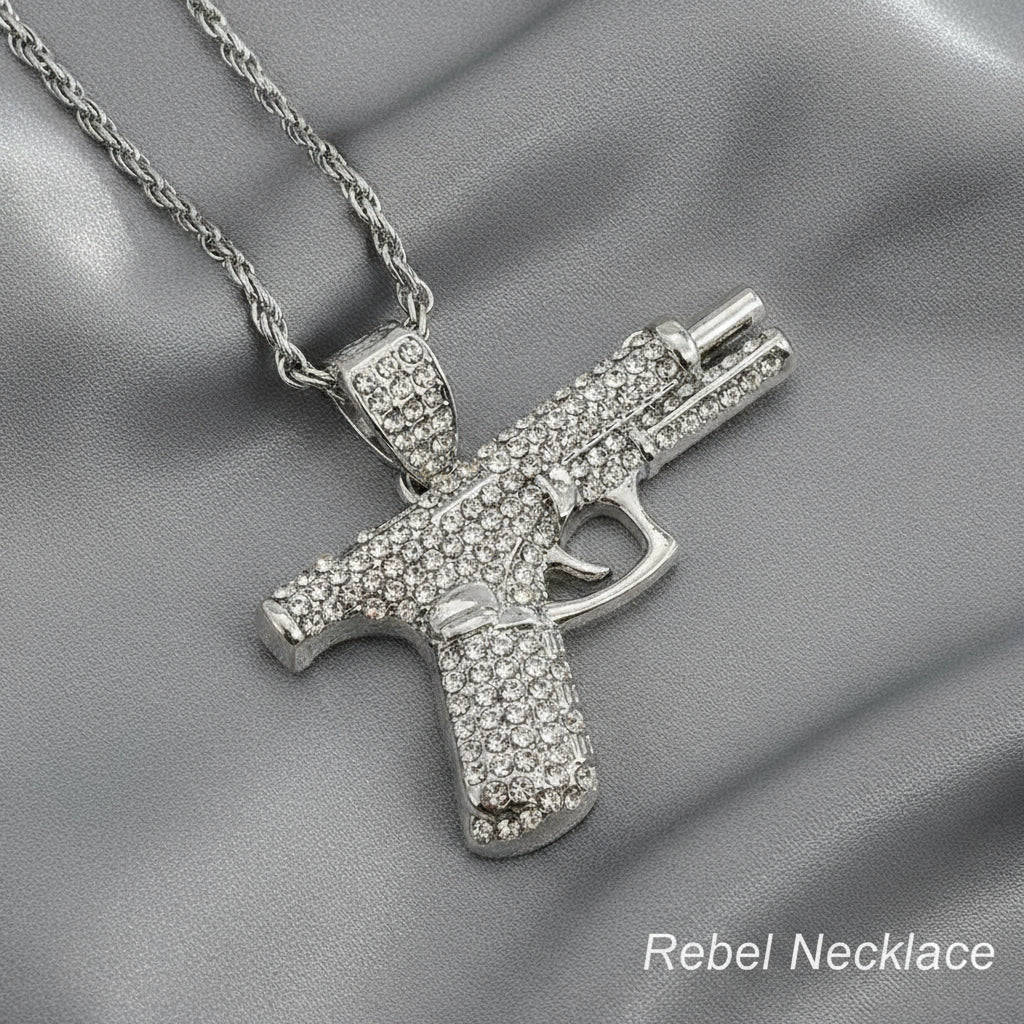 Luksusowy Naszyjnik w Kształcie Pistoletu