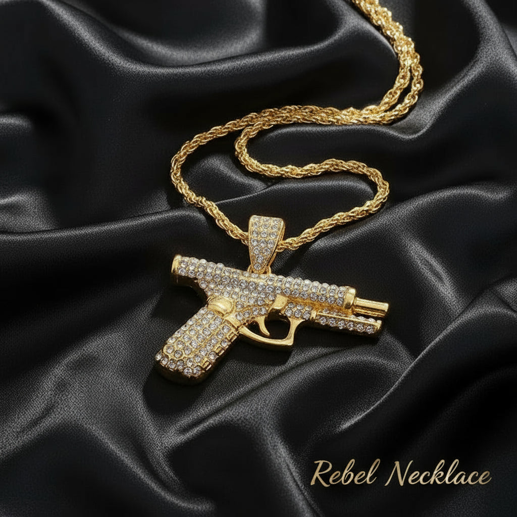 Luksusowy Naszyjnik w Kształcie Pistoletu